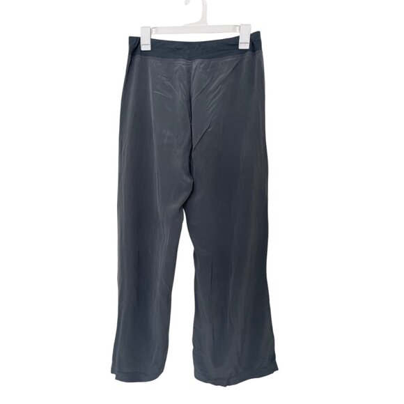 Soft Surroundings Grey Tiered Silk Grey Trouser Pants - Picture 2 of 7